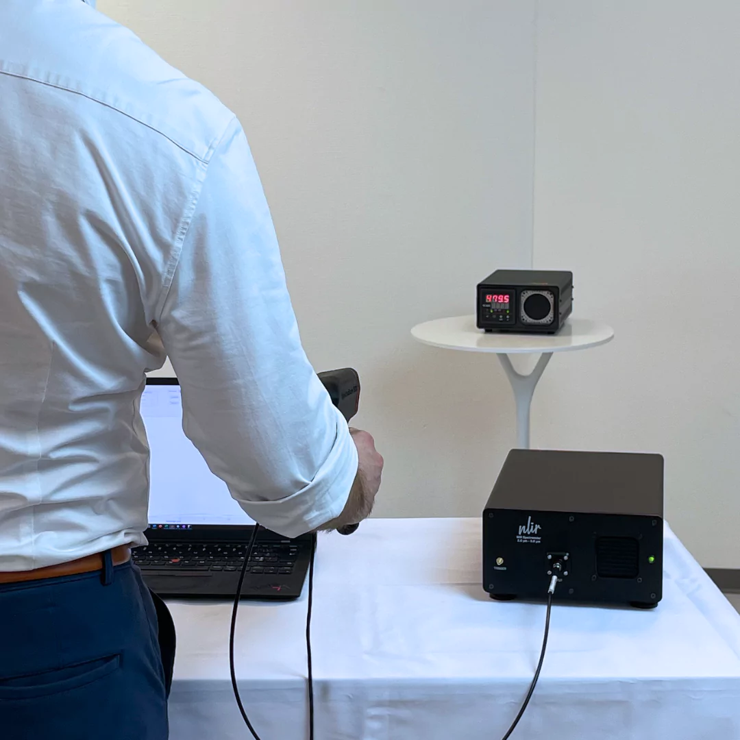 combustion process analysis at a distance with NLIR spectrometer